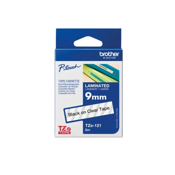0682_BrotherP-touch9mmTZ-121LaminatedTape_8m_BlackonClear_1200x